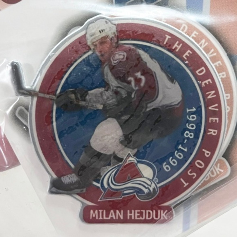 🔮 5/$25 Vintage NHL Colorado Avalanche Milan Hejduk 1998-1999 Hockey Pin